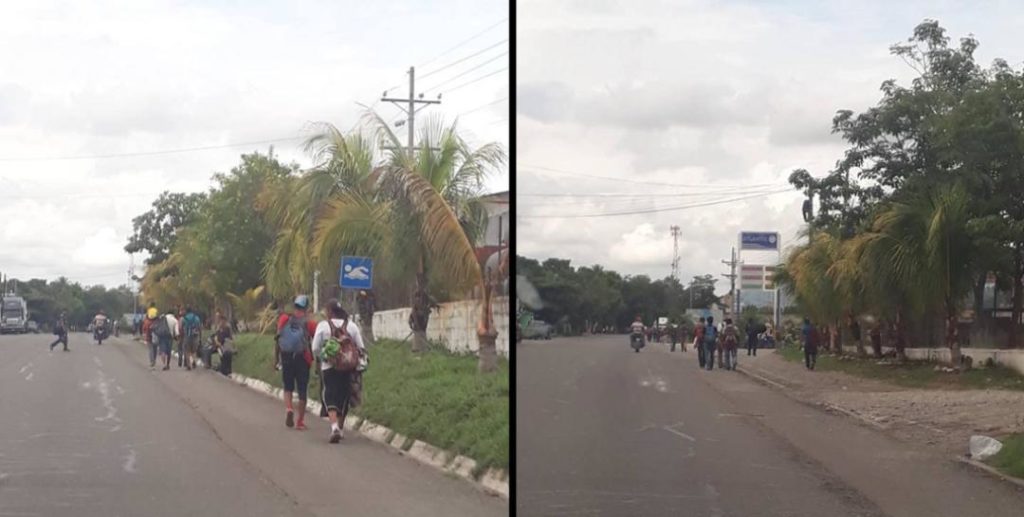Mas de 200 migrantes hondureños llegaron a Guatemala el día de hoy