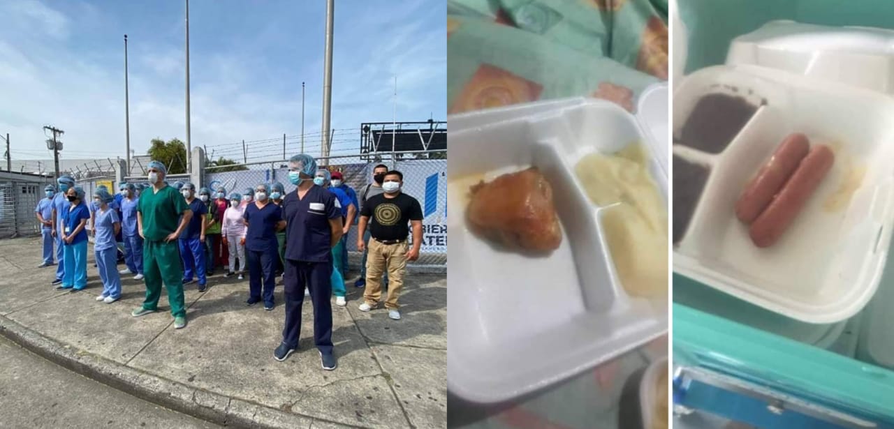 Médicos de hospitales temporales no tienen buena alimentación