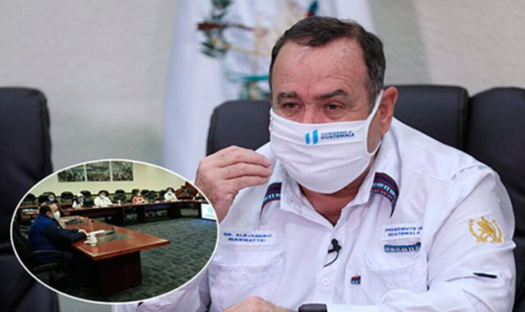 Confirman cuarentena del presidente Giammattei y su Consejo de Ministros