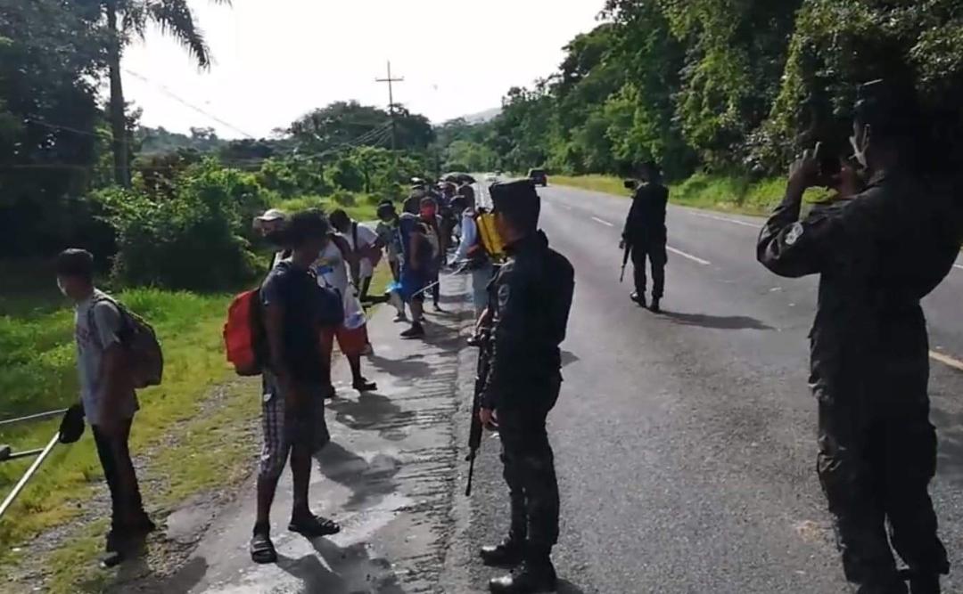Más de 150 migrantes fueron detenidos antes de cruzar la frontera con Guatemala