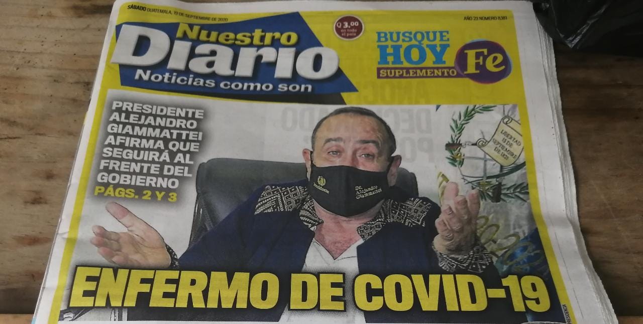 La salud del presidente Giammattei está empeorando, esto podría ser peligroso