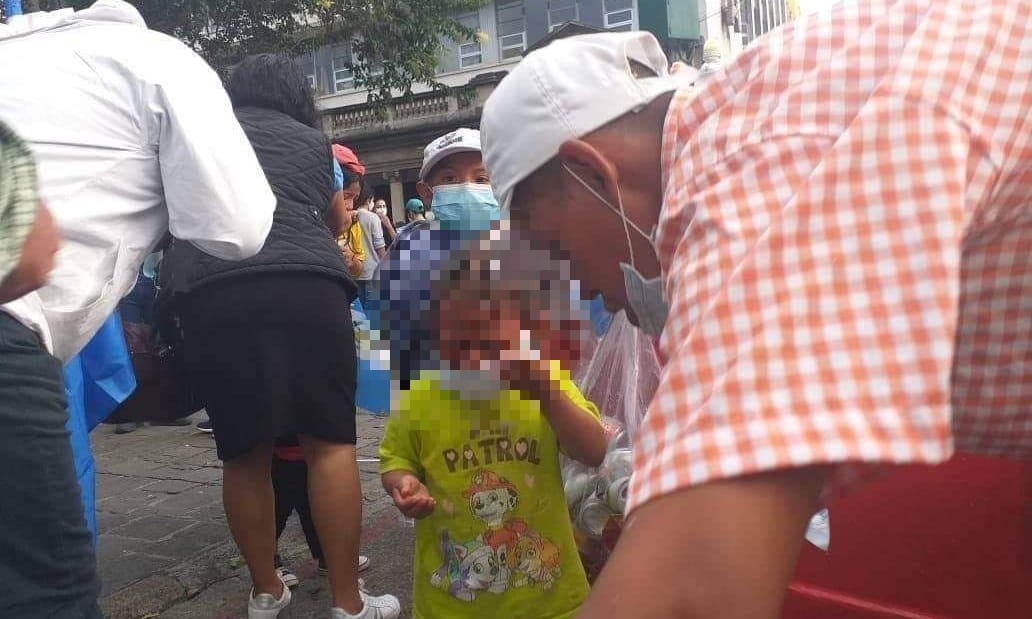 Captan imagen donde una menor fue afectada por los ataques de la PNC