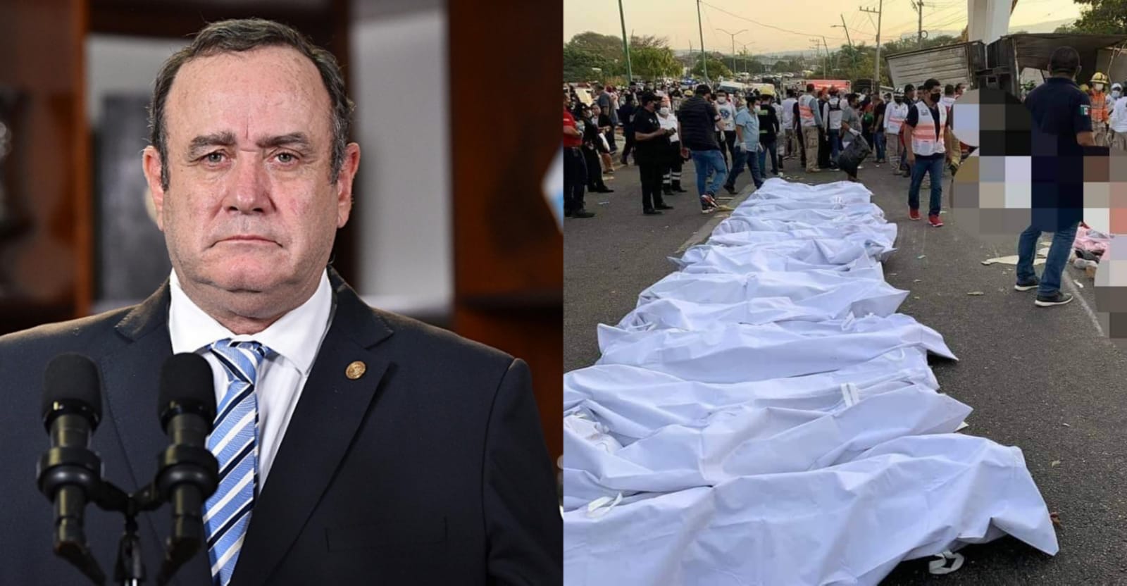 "Nadie los mando a irse de Guatemala...", estas fueron las palabras de Giammattei tras el trágico accidente