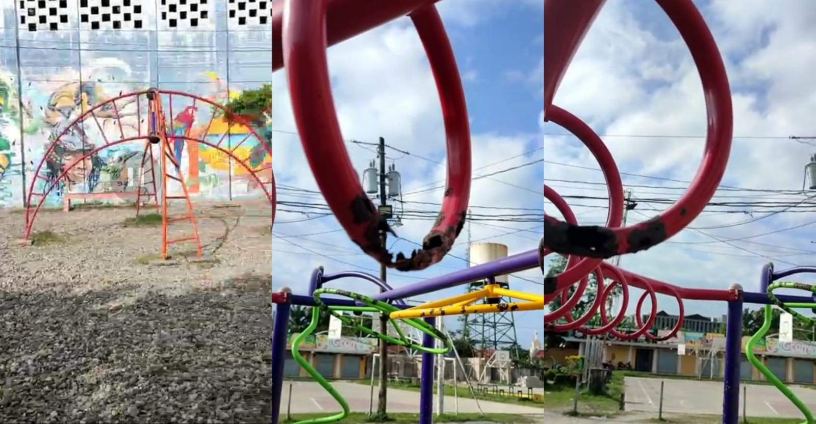 Niño pierde 2 dedos en juegos de un parque en Guatemala