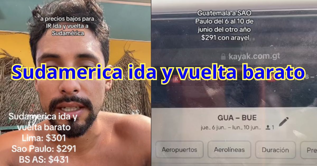 Sudamerica ida y vuelta barato desde $ 130