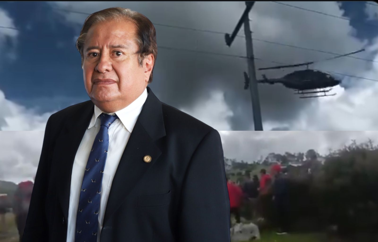 Video: Helicóptero con Ministro de Gobierno se cae en plena salida
