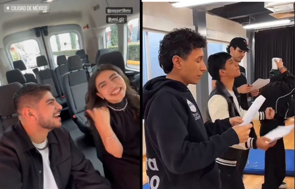 Cristian ensaya con sus compañeros para el tema de Marc Anthony