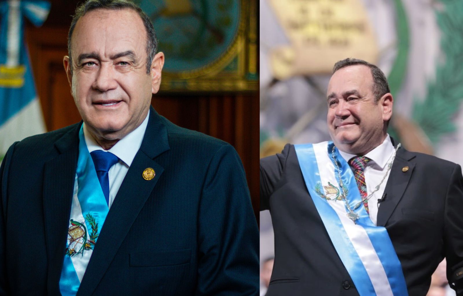 El nuevo Look de Giammattei en el Parlacen y posa con representante de la ONU