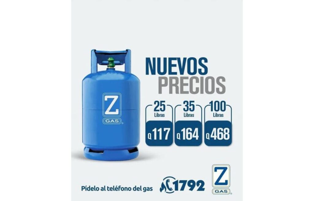 Nuevos precios del gas propano en Guatemala a partir del 4 de febrero