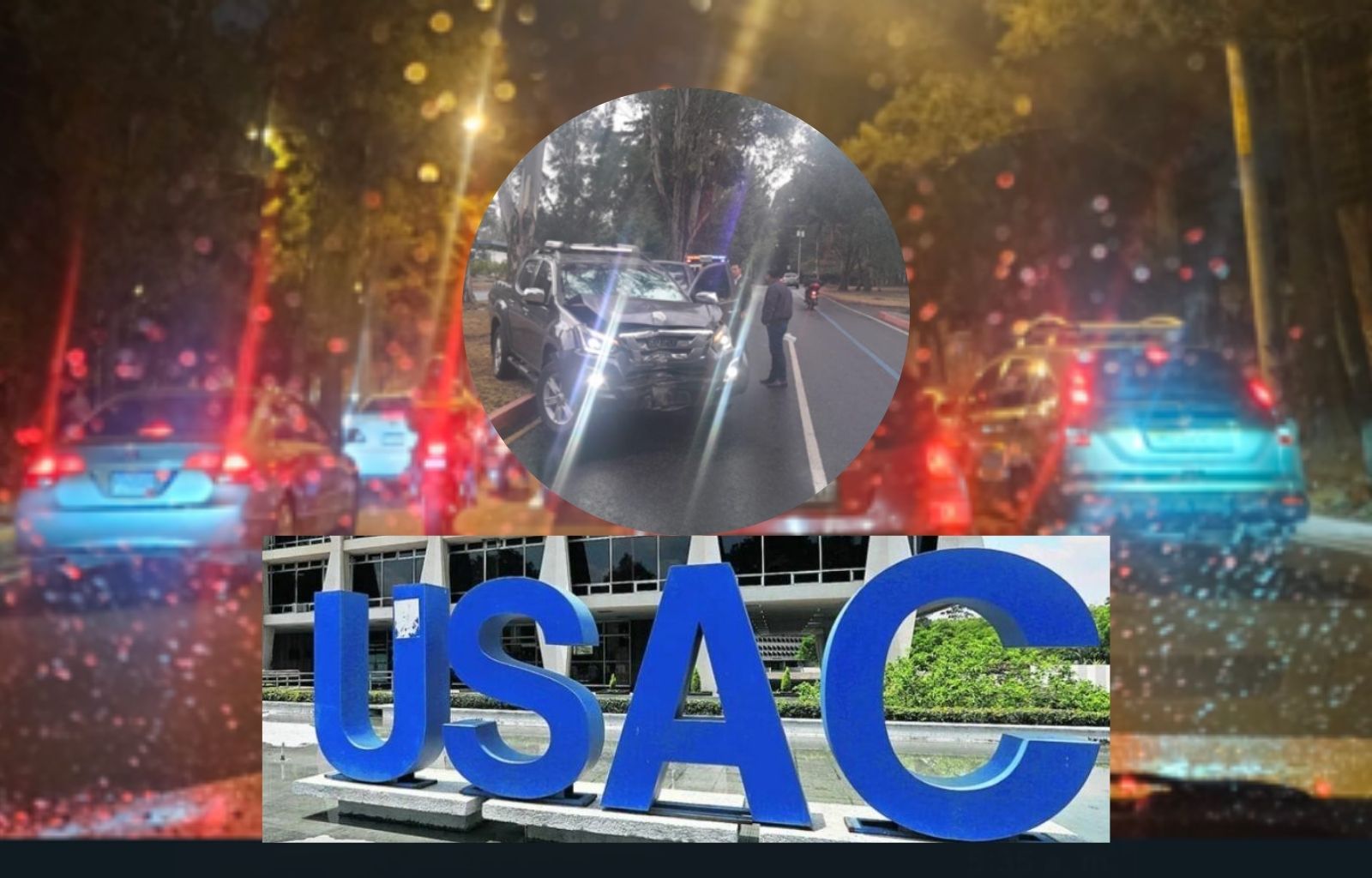 Picop accidentado en la Usac genera más tráfico y molestias