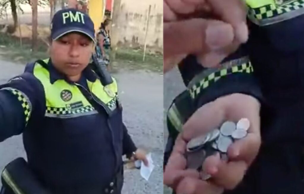 Agente de Tránsito en Izabal Rechaza Pago en Monedas de Q5 Esas Fichas No Las Quiero Yo