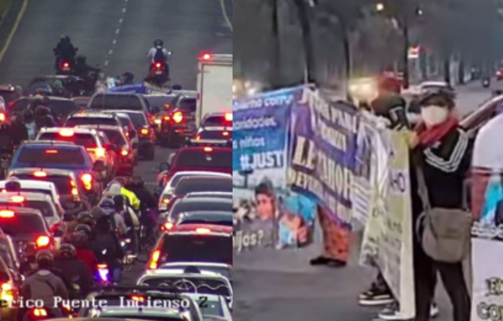 Caos en El Periférico: conductores enfrentan a manifestantes