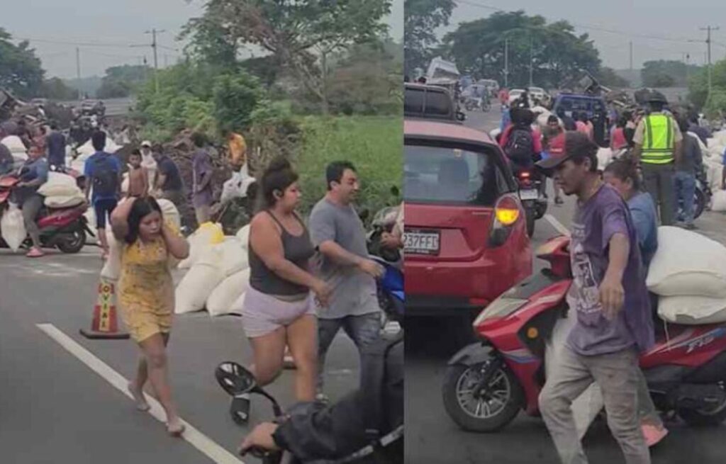 Pobladores saquean productos de un camión accidentado en ruta a Siquinalá
