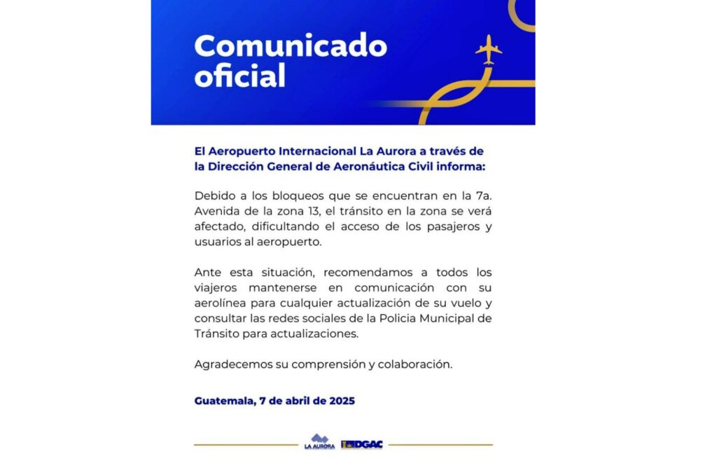 Manifestaciones en Bulevar Liberación Dificultan Acceso al Aeropuerto La Aurora
