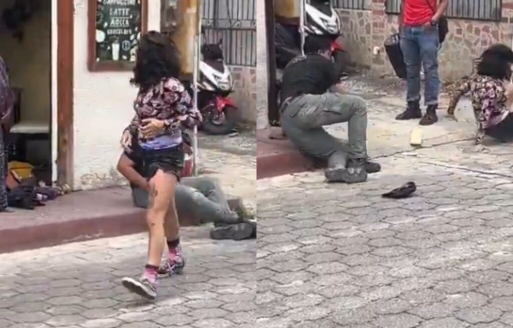 Escándalo en Panajachel mujer en estado de ebriedad agrede a agente de la PNC