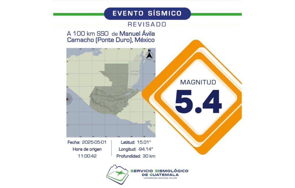 Sismo de Magnitud 5.1 Sacude la Región de Manuel Ávila Camacho, México Impacto Percibido en San Marcos, Guatemala