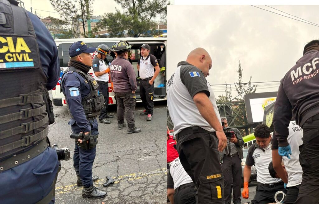 Violento incidente en la Calzada Roosevelt hombre arrojado desde un autobús