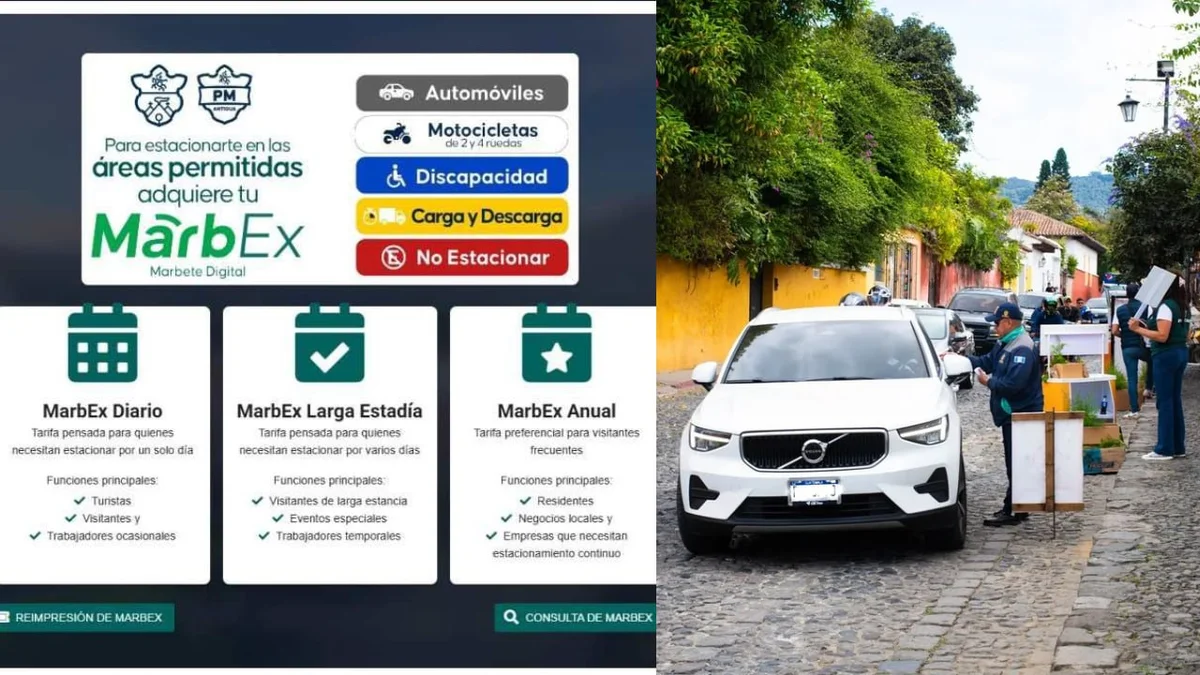 Corte suspende cobro del MarbEx en Antigua Guatemala: estacionamiento vuelve a ser gratis
