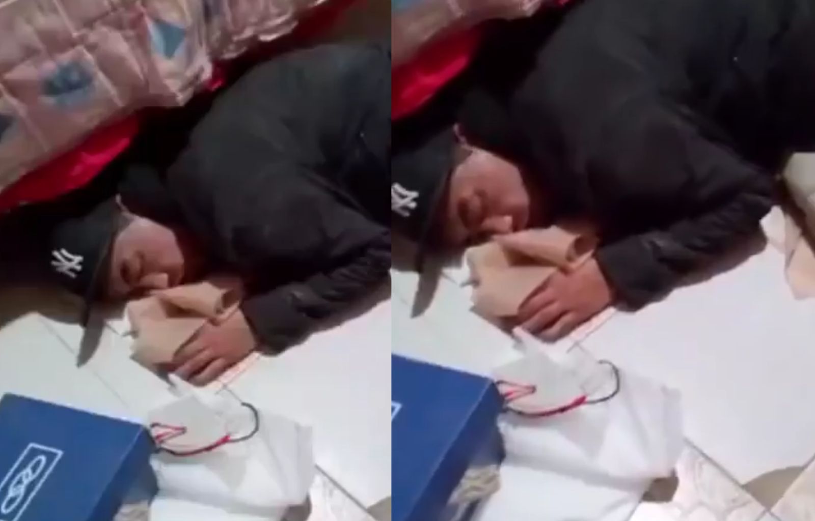 VIDEO: Ladrón se queda dormido tras meterse a robar y dueños lo descubren al despertar