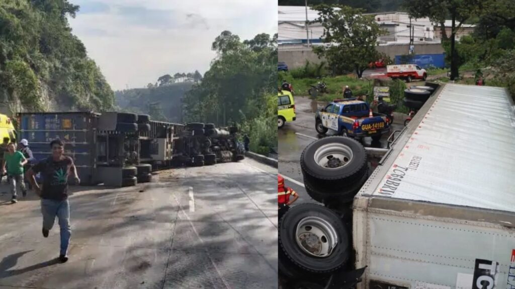 Tránsito complicado por tráiler que bloquea carriles en la subida de Villalobos este sábado 30 de agosto
