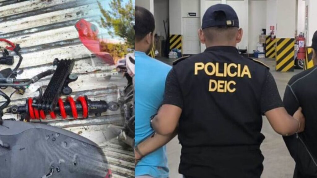 Capturan a dos hombres por vender piezas de motocicleta robada en redes sociales