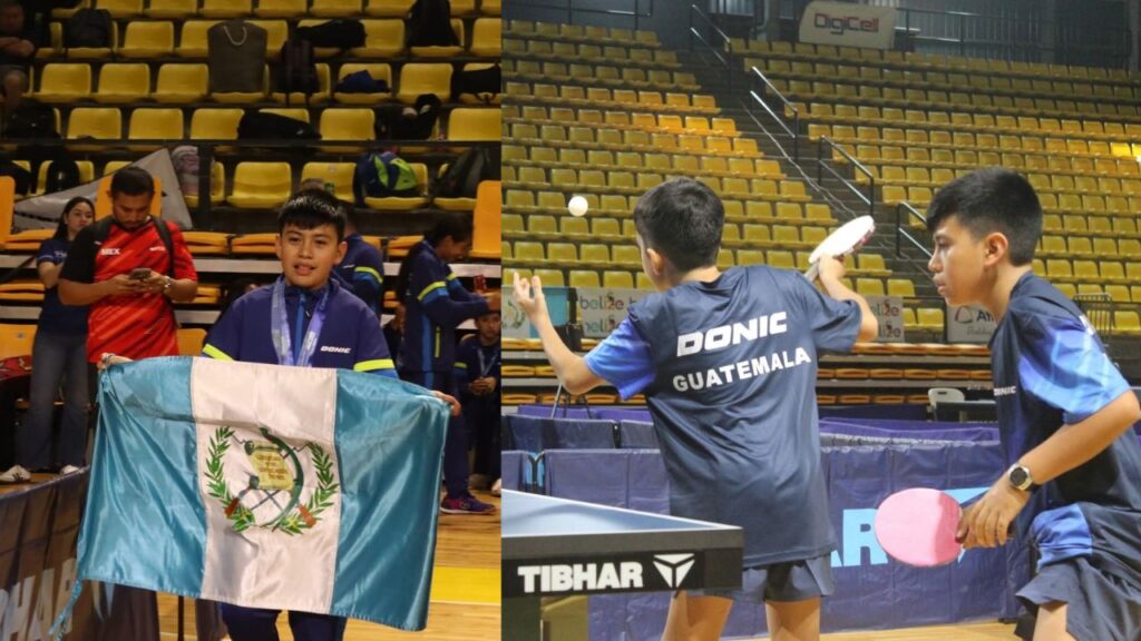 Con solo 11 años ya es bicampeón Omar Ixcaraguá, el referente del tenis de mesa en Guatemala