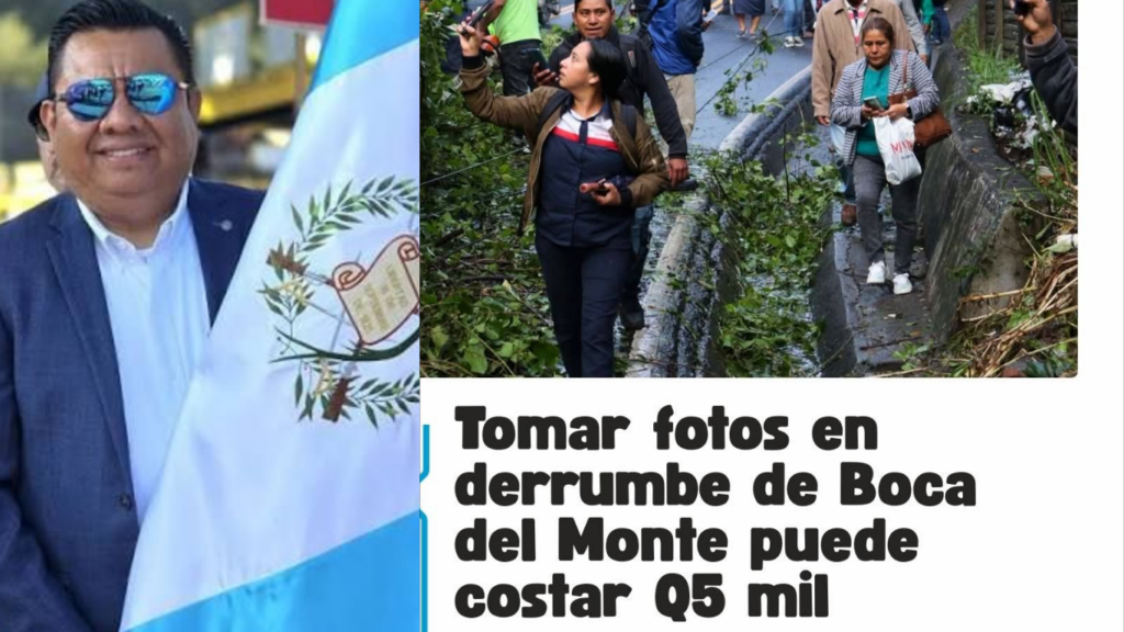 Tráfico detenido en Boca del Monte por conductores que graban videos y toman fotos en la zona del derrumbe.