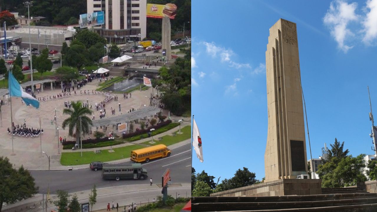 Guatemaltecos se reúnen en el Obelisco para encender antorchas en homenaje a la independencia