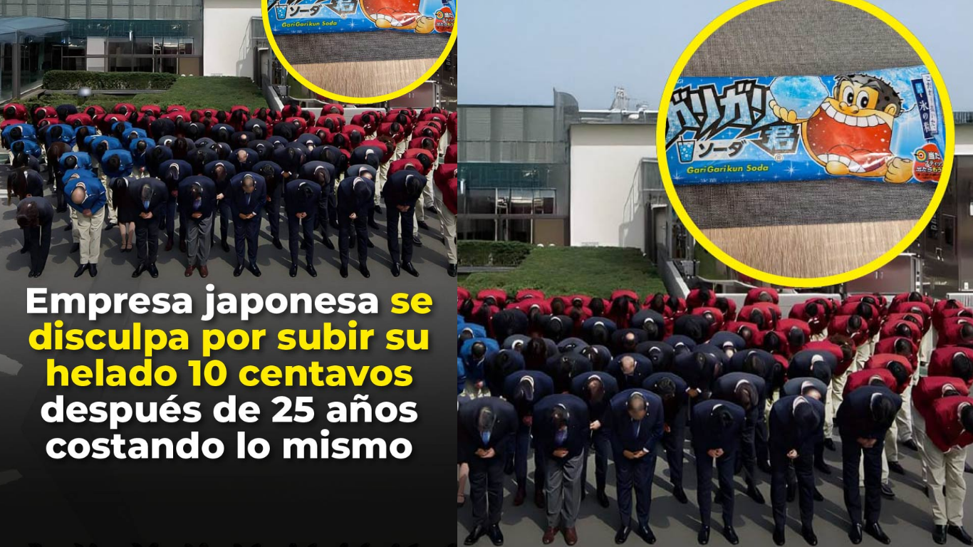 La disculpa viral de Akagi Nyugyo por subir 10 yenes el helado Garigari-kun