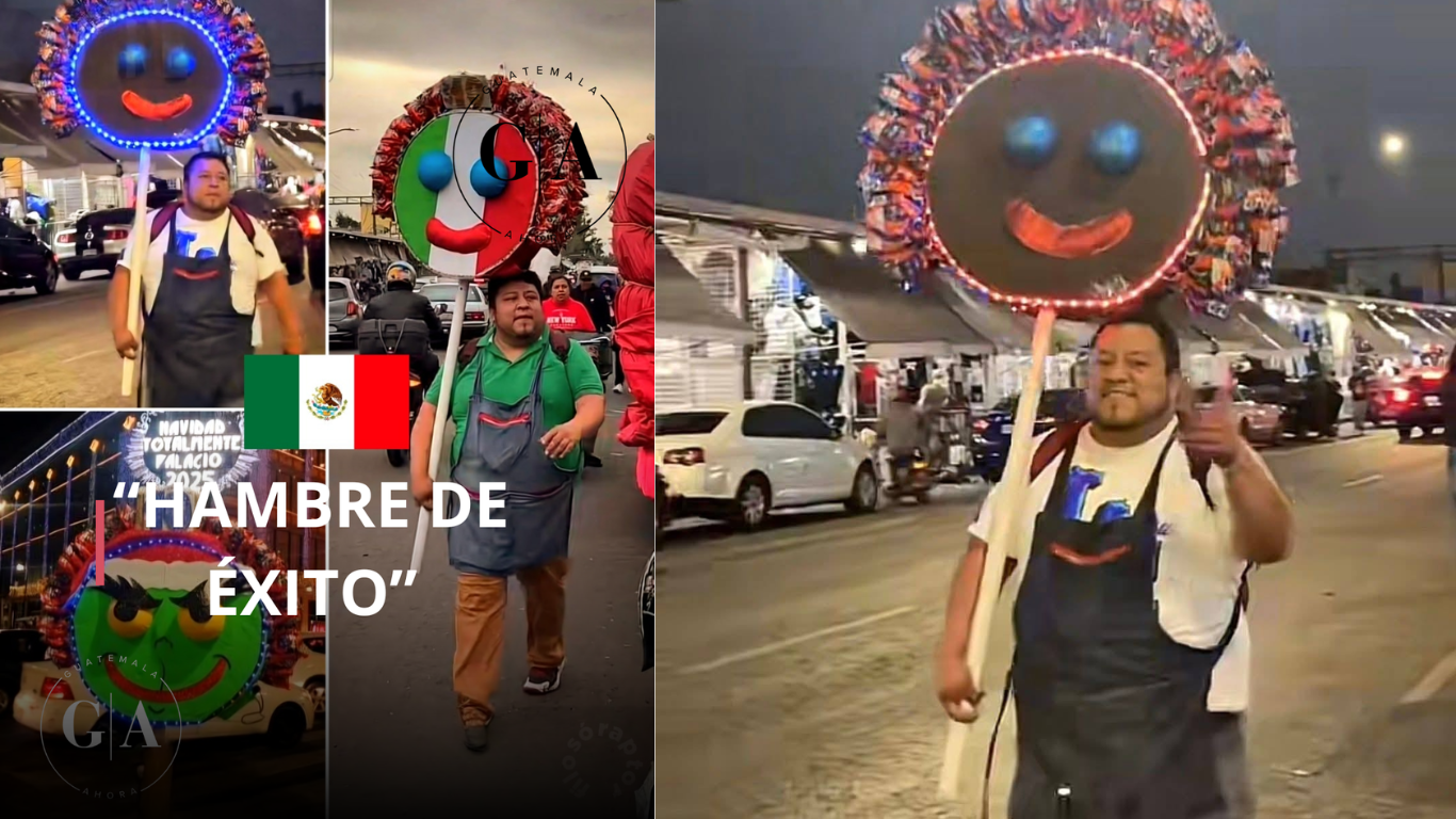Vendedor convierte una paleta gigante en estrategia de venta callejera
