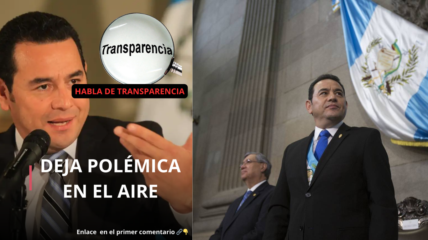 Jimmy Morales reaparece con discurso de transparencia y revive viejas dudas