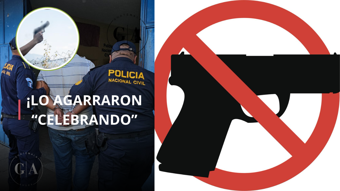 Detienen a hombre que realizaba disparos al aire en zona 18