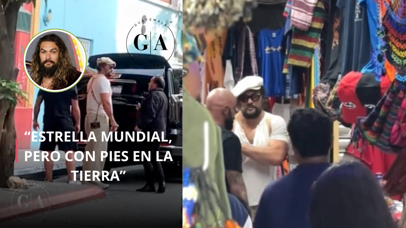 Jason Momoa recorre Guatemala sin escoltas y sorprende en el Mercado Central