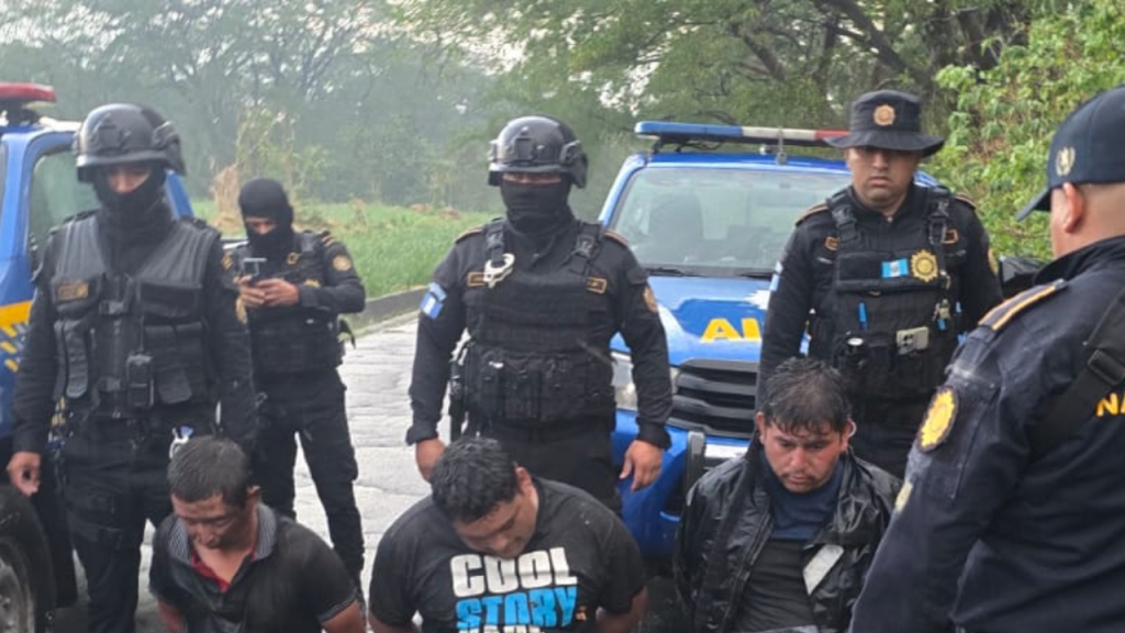 Identificación de los capturados, tres individuos detenidos