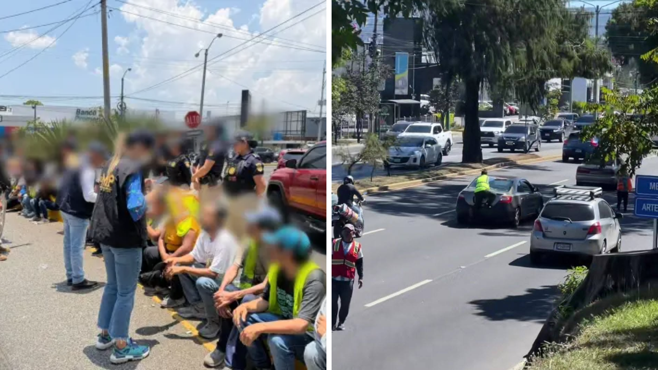 Identifican a APARTA PARQUEOS en Operativo en zona 13 por cobros ilegales en estacionamientos