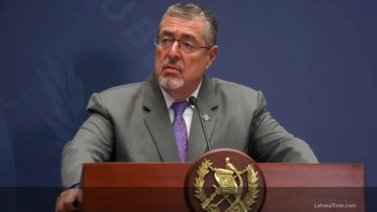 Presidente Bernardo Arévalo durante conferencia de prensa