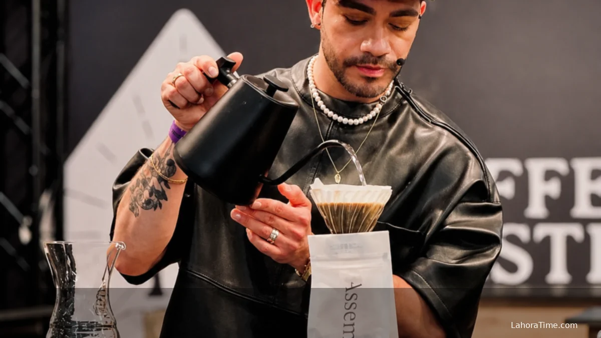 Alejandro Griffin-Diaz en competencia de café de especialidad