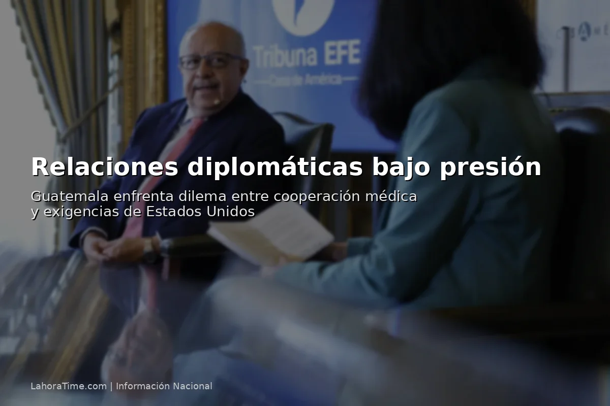 Relaciones diplomáticas bajo presión: Guatemala enfrenta dilema entre cooperación médica y exigencias de Estados Unidos