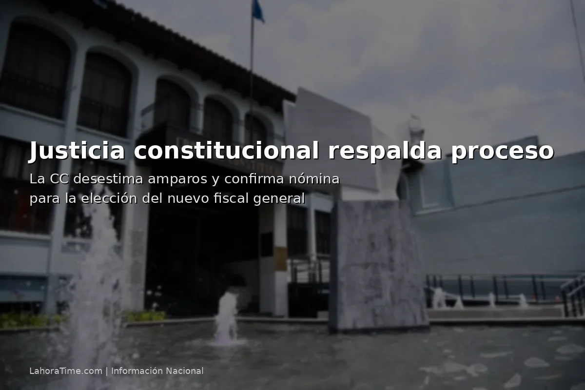 Justicia constitucional respalda proceso: La CC desestima amparos y confirma nómina para la elección del nuevo fiscal general