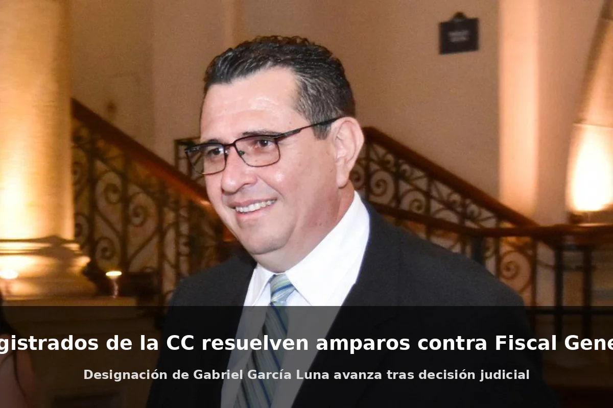 Magistrados de la Corte de Constitucionalidad durante la ceremonia de resolución sobre la designación del nuevo Fiscal General