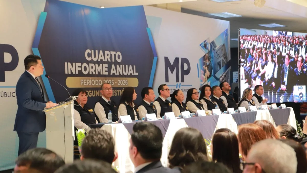 Autoridades del Ministerio Público durante presentación de informe