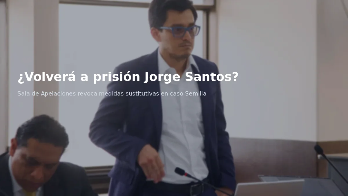 ¿Volverá a prisión Jorge Santos?