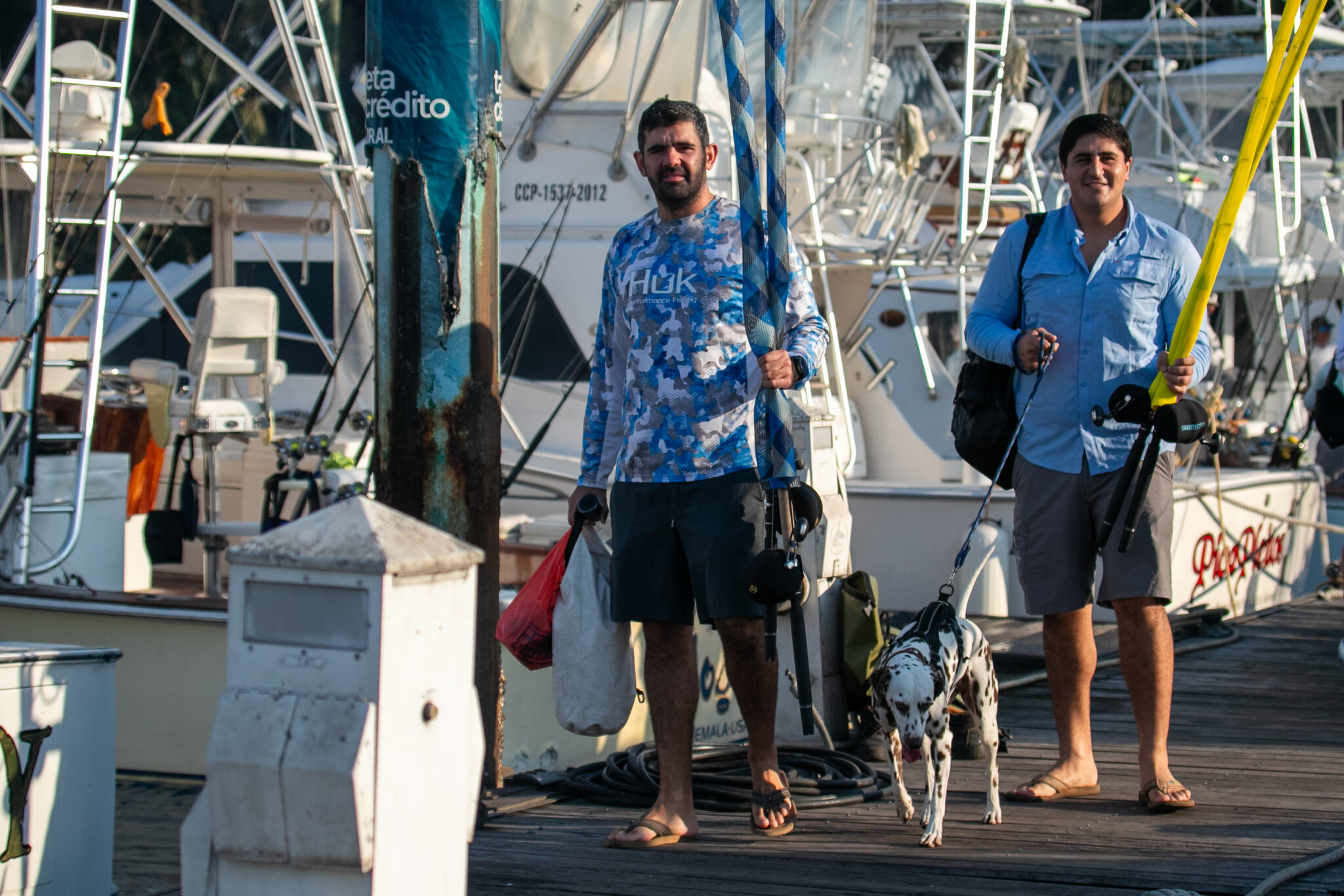 Pescadores deportivos compiten durante la sexta fecha del campeonato nacional de pez vela