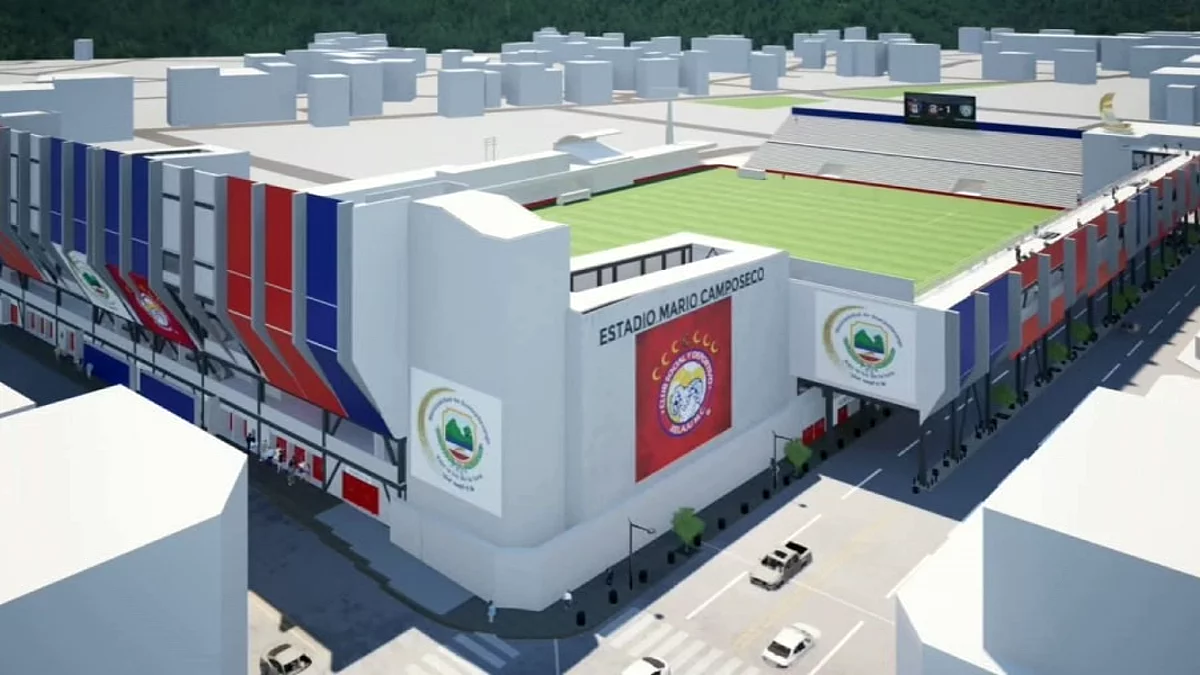 Vista actual del estadio Mario Camposeco, hogar de Xelajú MC en Quetzaltenango