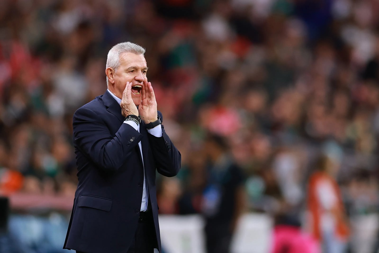 Javier Aguirre durante un amistoso de Mexico previo a la Copa Mundial 2026