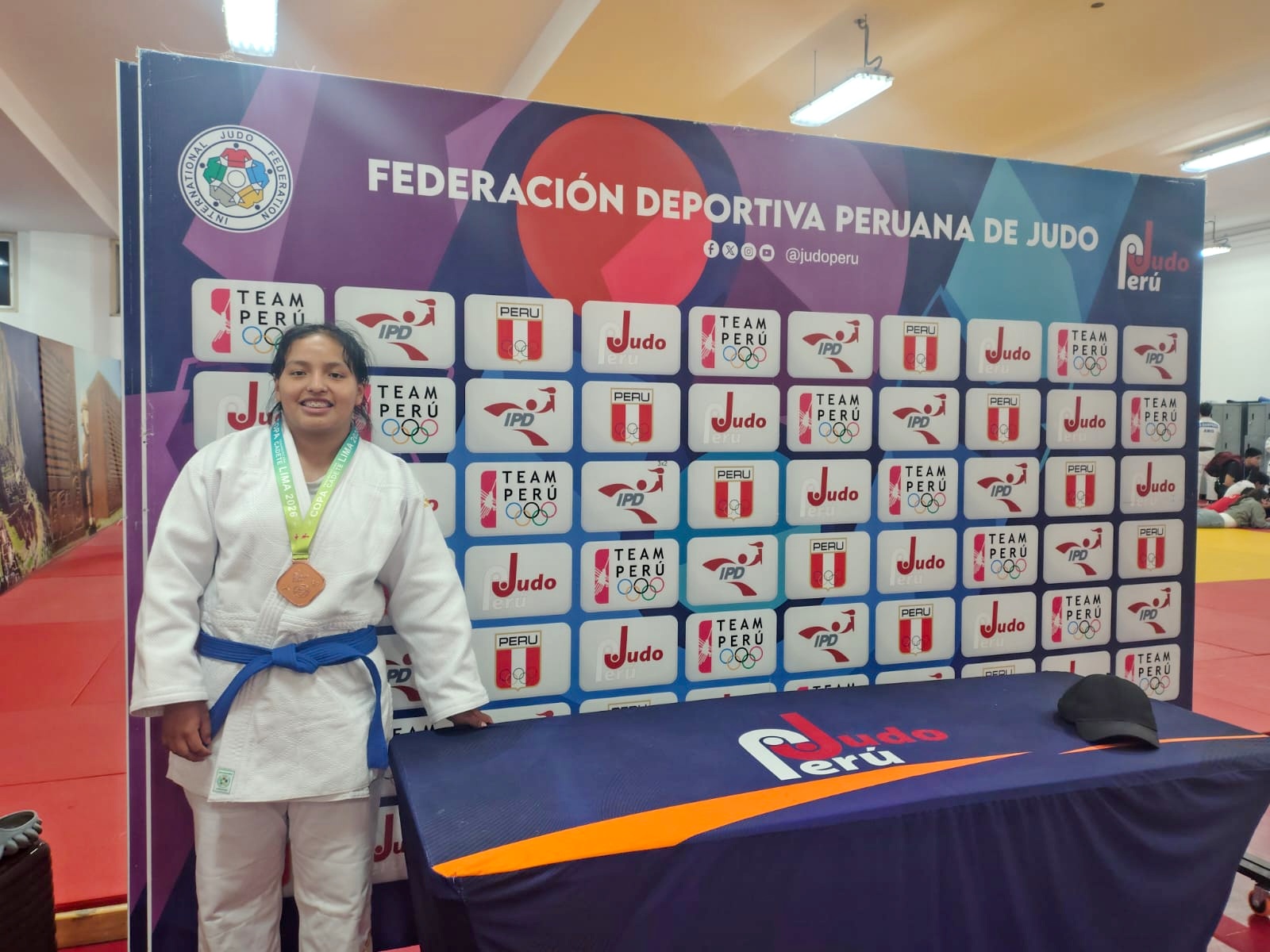 Jenifer Pacay durante la Copa Panamericana Cadete de judo Lima 2026
