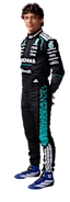 Retrato oficial de Kimi Antonelli con Mercedes para la temporada 2026 de Formula 1