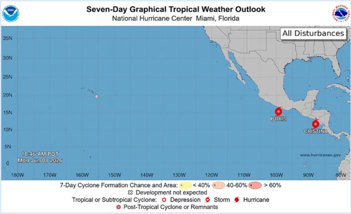 Conred declara alerta anaranjada por la tormenta tropical Cristina en Guatemala