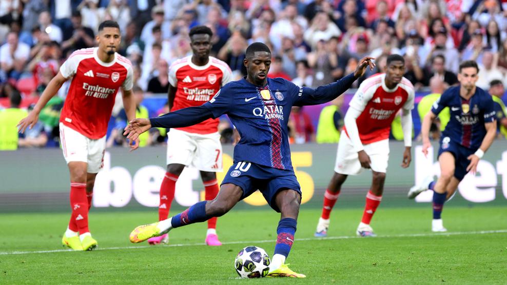 Dembele ejecuta el penal con el que Paris empato la final de Champions 2026